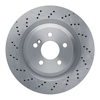 620-63061 Drilled Brake Rotor, 2003-2012 Mercedes-Benz, Position: Rear