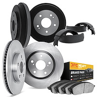 6204-40543 Brake Rotors w/Heavy-Duty Brake Pads/Drums & Shoes Kit, 2005-2010 Multiple Makes/Models, Position: Front and Rear