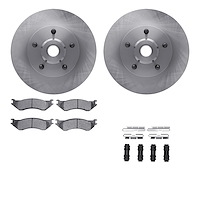 6212-40432 Brake Rotors w/Heavy-Duty Brake Pads Kit & Hardware, 2003-2003 Mopar, Position: Front