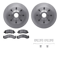 6212-48084 Brake Rotors w/Heavy-Duty Brake Pads Kit & Hardware, 1974-2005 Multiple Makes/Models, Position: Front