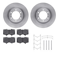 6212-76022 Brake Rotors w/Heavy-Duty Brake Pads Kit & Hardware, Fits Select Lexus/Toyota/Scion, Position: Front