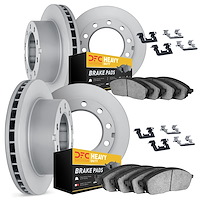 6214-99145 Brake Rotors w/Heavy-Duty Brake Pads Kit & Hardware, 1999-2004 Ford/Lincoln/Mercury/Mazda, Position: Front and Rear