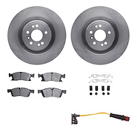 6222-63004 Brake Rotors w/Heavy-Duty Brake Pads/Sensor & Hardware Kit, 2013-2019 Mercedes-Benz, Position: Front