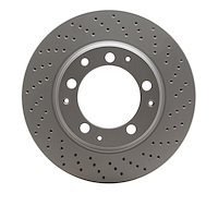 624-02014D GEOSPEC Drilled Rotor [Coated], 1978-1989 Porsche, Position: Rear Right