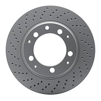 624-02015D GEOSPEC Drilled Rotor [Coated], 1978-1989 Porsche, Position: Rear Left