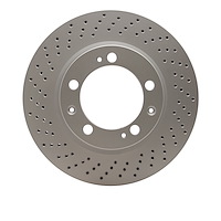 624-02025D GEOSPEC Drilled Rotor [Coated], 1994-1998 Porsche, Position: Left Front