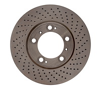 624-02033D GEOSPEC Drilled Rotor [Coated], 1998-2012 Porsche, Position: Right Front