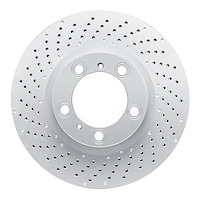 624-02051D GEOSPEC Drilled Rotor [Coated], Fits Select Porsche, Position: Left Front