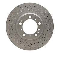 624-02066D GEOSPEC Drilled Rotor [Coated], 1999-2021 Porsche, Position: Rear Right
