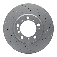 624-02067D GEOSPEC Drilled Rotor [Coated], 1999-2021 Porsche, Position: Rear Left