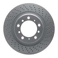 624-02109D GEOSPEC Drilled Rotor [Coated], Fits Select Porsche, Position: Rear Right