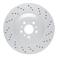 624-31195D GEOSPEC Drilled Rotor [Coated], Fits Select BMW, Position: Rear Right