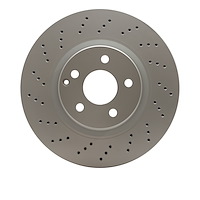 624-63033 GEOSPEC Drilled Rotor [Coated], 2000-2003 Mercedes-Benz, Position: Front