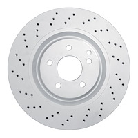 624-63044 GEOSPEC Drilled Rotor [Coated], 2003-2007 Mercedes-Benz, Position: Front