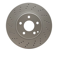 624-63054 GEOSPEC Drilled Rotor [Coated], 2002-2006 Mercedes-Benz, Position: Front