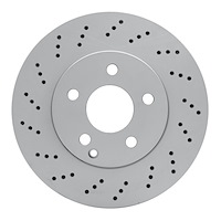 624-63084 GEOSPEC Drilled Rotor [Coated], 2008-2015 Mercedes-Benz, Position: Front