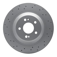 624-63113 GEOSPEC Drilled Rotor [Coated], 2014-2021 Mercedes-Benz, Position: Rear