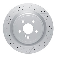 630-63101 Drilled/Slotted Brake Rotor, 2012-2020 Mercedes-Benz, Position: Rear