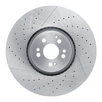 630-63191 Drilled/Slotted Brake Rotor, Fits Select Mercedes-Benz, Position: Front
