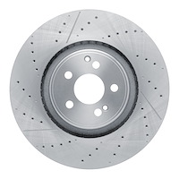 630-63194 Drilled/Slotted Brake Rotor, Fits Select Mercedes-Benz, Position: Rear