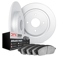 6302-14003 Brake Rotors with 3000-Series Ceramic Brake Pads Kit, 1972-1976 Multiple Makes/Models, Position: Front