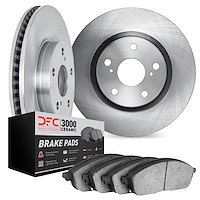 6302-63139 Brake Rotors with 3000-Series Ceramic Brake Pads Kit, 2008-2021 Mercedes-Benz, Position: Front