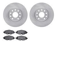6302-74027 Brake Rotors with 3000-Series Ceramic Brake Pads Kit, Fits Select Audi/Volkswagen, Position: Front