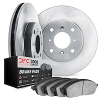6302-92012 Brake Rotors with 3000-Series Ceramic Brake Pads Kit, 2002-2010 Multiple Makes/Models, Position: Front
