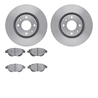 6302-92035 Brake Rotors with 3000-Series Ceramic Brake Pads Kit, 2003-2014 Peugeot, Position: Front