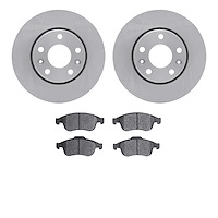 6302-92044 Brake Rotors with 3000-Series Ceramic Brake Pads Kit, 2011-2018 Renault, Position: Front