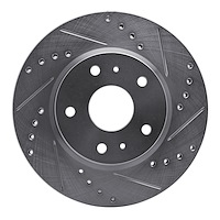 631-01004R Drilled/Slotted Brake Rotor [Silver], 2007-2019 Suzuki, Position: Front Right