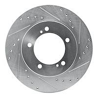 631-01013R Drilled/Slotted Brake Rotor [Silver], 1999-2008 Multiple Makes/Models, Position: Front Right
