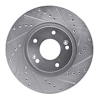 631-03020R Drilled/Slotted Brake Rotor [Silver], 2005-2019 Kia/Hyundai/Genesis, Position: Front Right