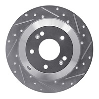 631-03050R Drilled/Slotted Brake Rotor [Silver], 2010-2021 Kia/Hyundai/Genesis, Position: Rear Right