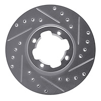 631-13031R Drilled/Slotted Brake Rotor [Silver], 1983-1989 Subaru, Position: Front Right
