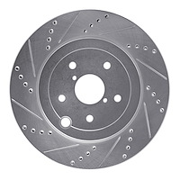 631-13042R Drilled/Slotted Brake Rotor [Silver], 2018-2021 Subaru, Position: Rear Right