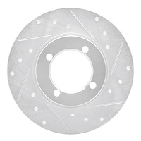 631-22000R Drilled/Slotted Brake Rotor [Silver], 1967-1974 Opel, Position: Front Right