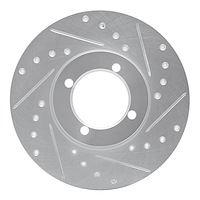631-22001R Drilled/Slotted Brake Rotor [Silver], 1974-1979 Multiple Makes/Models, Position: Front Right