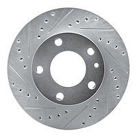 631-31007L Drilled/Slotted Brake Rotor [Silver], 1976-1982 BMW, Position: Front Left