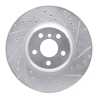 631-31130R Drilled/Slotted Brake Rotor [Silver], Fits Select Multiple Makes/Models, Position: Rear Right