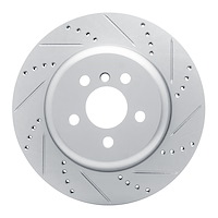 631-31170D Drilled/Slotted Brake Rotor [Silver], Fits Select Multiple Makes/Models, Position: Rear Left