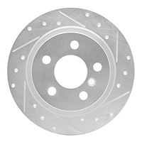 631-32016R Drilled/Slotted Brake Rotor [Silver], Fits Select Multiple Makes/Models, Position: Rear Right