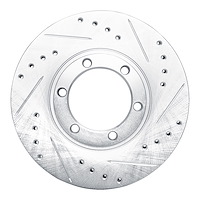 631-37007R Drilled/Slotted Brake Rotor [Silver], 1986-2006 Multiple Makes/Models, Position: Front Right