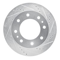 631-40063R Drilled/Slotted Brake Rotor [Silver], 1973-1979 Mopar, Position: Front Right