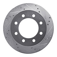 631-40088R Drilled/Slotted Brake Rotor [Silver], 2000-2002 Mopar, Position: Front Right