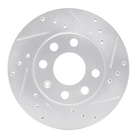 631-47000R Drilled/Slotted Brake Rotor [Silver], 1988-2019 GM, Position: Front Right