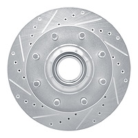 631-48002L Drilled/Slotted Brake Rotor [Silver], 1974-2006 Multiple Makes/Models, Position: Front Left,Fr Left