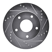 631-48005R Drilled/Slotted Brake Rotor [Silver], 1979-1998 GM, Position: Front Right,Rear Right