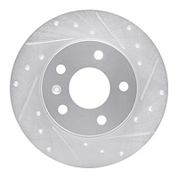 631-53007R Drilled/Slotted Brake Rotor [Silver], 2002-2008 GM, Position: Rear Right