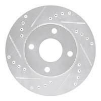631-54045L Drilled/Slotted Brake Rotor [Silver], 2000-2015 Ford/Lincoln/Mercury/Mazda, Position: Front Left
